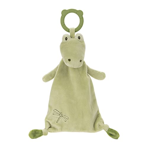 Image of GUND Baby Baby Toothpick Ensley Alligator Teether Lovey Plush Stuffed Animal and Security Blanket, Green, 13 inch