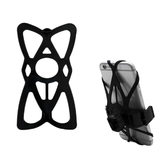Premium Bike Phone Mount Holder | Universal Cell Phone Mount for 4"-7" Phones | Includes 1 Reusable Color Bands | Tool Free Handlebar Mount for Bicycle, Motorcycle, Electric Scooter, ATV