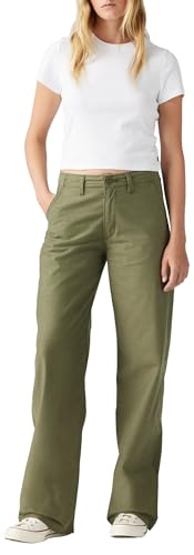Levi's Levis 001VV-0006 Mujer - Pantalones, Color Verde., 30W x 32L