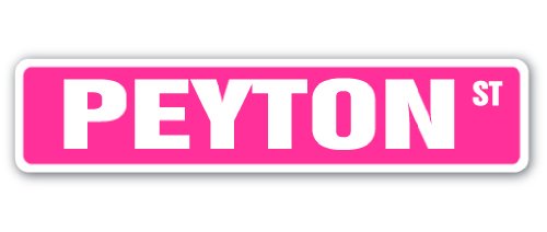 Peyton Street Sign Childrens Name Room Sign | Indoor/Outdoor | 18" Wide