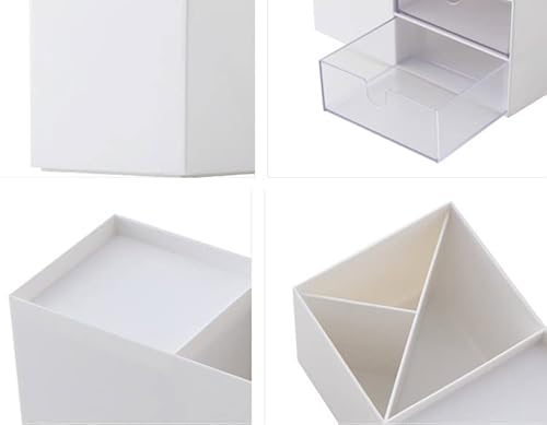 Winnsty Desk Organizer, Makeup Organizer For Girls, Desk Storage Box With 6 Compartments, Mini Desktop Storage For Home, School,Office Supplies (White) #TOP4