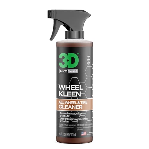3D Wheel Kleen - High-Foaming Wheel & Tire Cleaner, Removes Brake Dust, Road Grime & Grease, Safe for All Factory Wheels & Calipers, Professional-Grade, 16oz