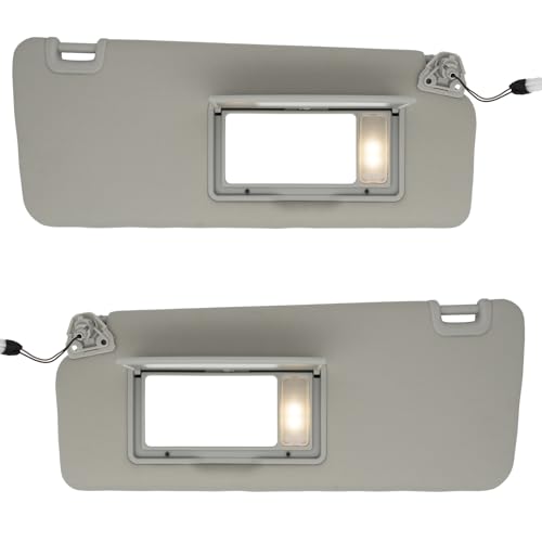 NHILES Left Driver Sun Visor – Compatible With Chevy Cruze 2011-2019 (Gray)