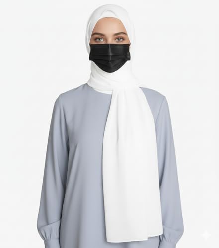 Image of Premium Georgette Hijab for Women, Lightweight and Breathable | 180x70 cm
