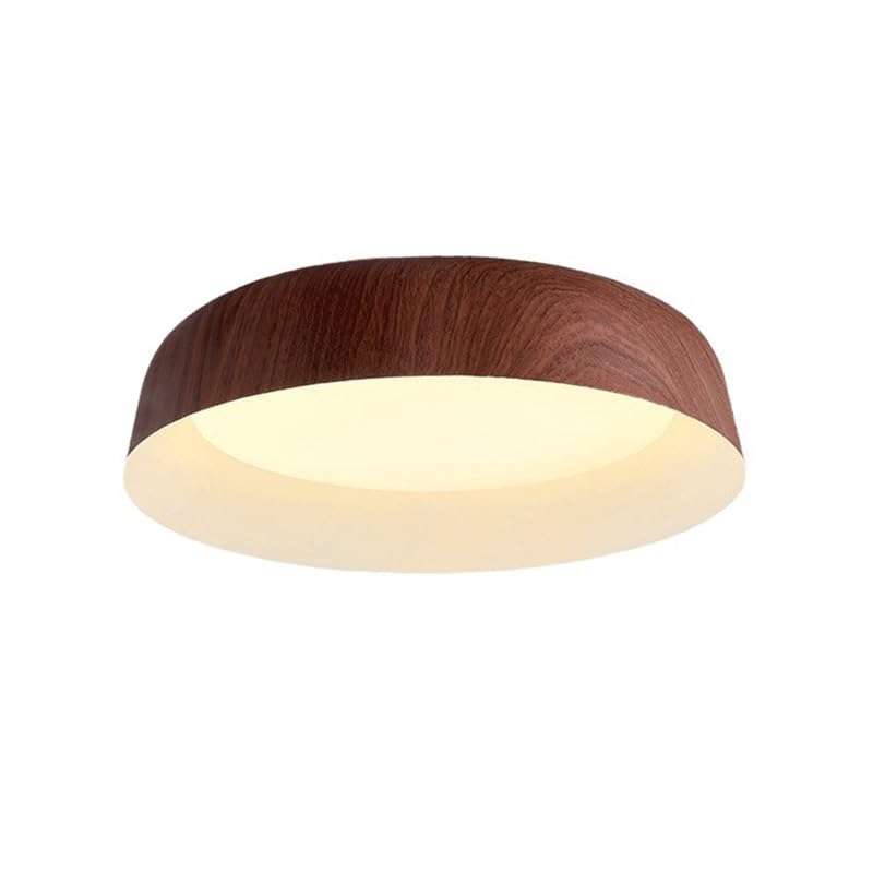 Lámparas de techo LED de estilo Wabi-sabi en grano de madera de nogal para dormitorio