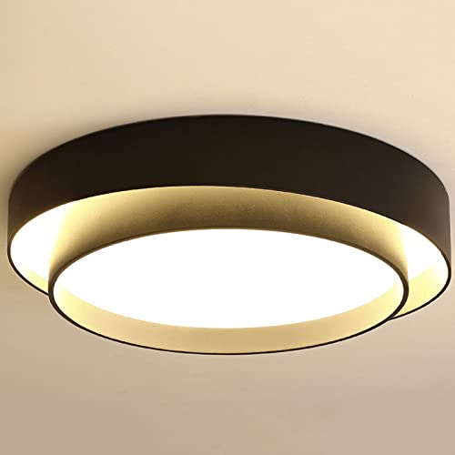 Plafonnier moderne et élégant au fini circulaire double couche pour une ambiance raffinée