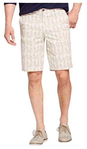 Goodfellow Mens 10.5 Pineapple Print Linden Flat Front Short  Bone  Summer Shorts Size:30