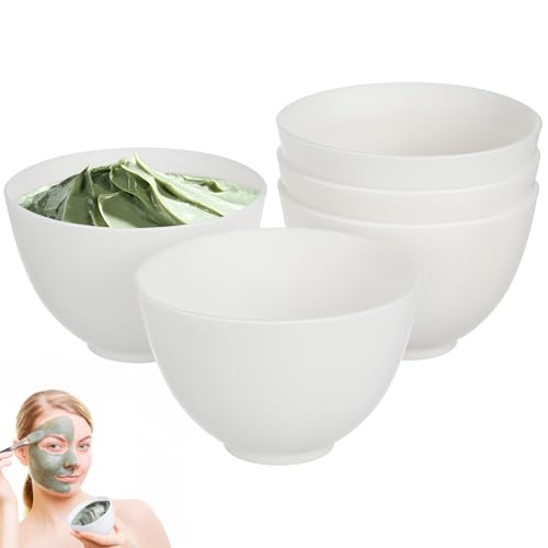VINTORKY Kit de 5 Bols en Silicone pour Masque Facial, Outil de Mélange Facile à Appliquer, Portable, pour DIY Masque et Voyage