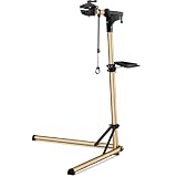 YONTUO Fahrrad Reparaturständer Aluminium Montageständer, Vollständig Zusammenklappbar, Doppelsicherheitsverschluss, Platzsparend, Ultraleicht, Magnetische Werkzeugablage für E-Bike/Mountainbikes
