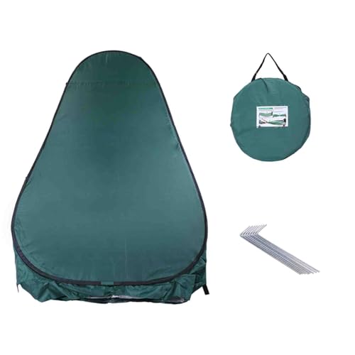 Carpa portátil para ducha de camping con privacidad, tienda de cambio para una persona, resistente al agua, verde, 47.2" de ancho x 74.8" de alto miniatura 7