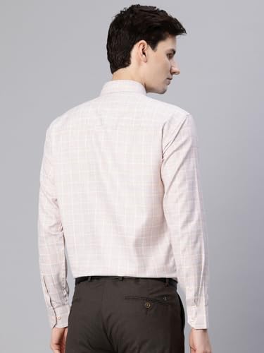 Image of Majestic Man Men's Pure Cotton Slim Fit Checkred Full Sleeve Classic Collar Everyday Formal Shirt