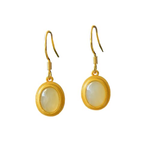 Boucles d'oreilles en jade de Hetian longues pour magnifier vos soirées d'été