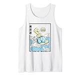 Happy Tostadora Japonesa Wave Anime Niños Kawaii Estética Camiseta sin Mangas