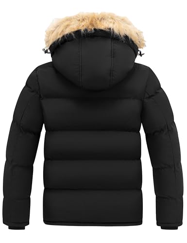 wantdo Men's Hooded Winter Coat Waterproof Puffer Jacket Warmth Winter Jacket2