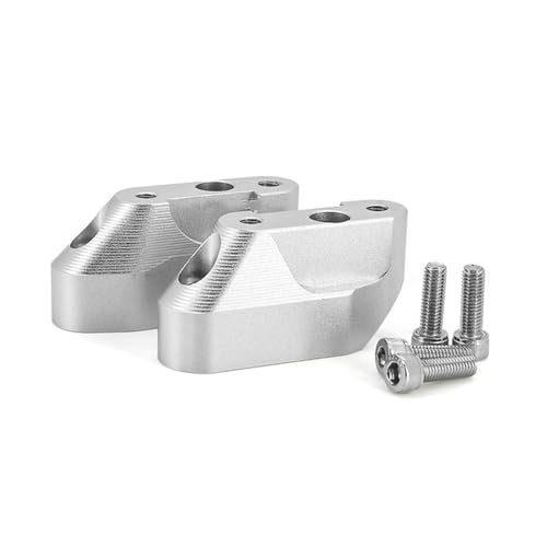 Rehausseurs de guidon pour BMW R1200RS et R1250RS en alu argent
