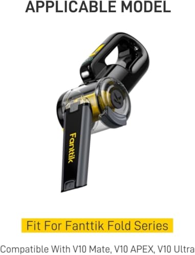 Fanttik Flexible Hose and Pet Brush Vacuum Attachments for Car Vacuum and Handheld Vacuum Cordless, Fits for V10 Mate, V10 APEX, V10 Ultra, Deep Cleaning for Car Detailing Home, Pet Hair