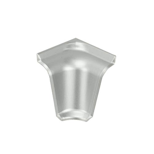 DQ-PP PERFIL DE ESQUINA INTERIOR – Aluminio satinado – 38 x 50 mm – PVC – Perfil para cocina, encimera, remate, perfil de cocina, perfil para pared, perfil para mesa