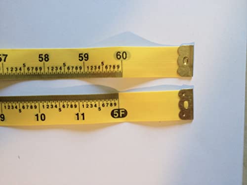 Cinta Métrica Tela 60 pulgadas Decimal Amarilla miniatura 1