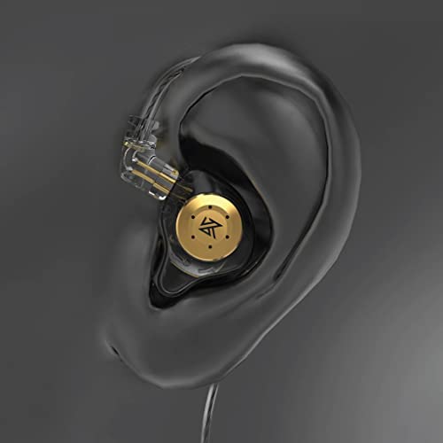 Concept Kart KZ EDX Pro IEM Earphone, HiFi Stereo Special Dual Magnetic Circuit Dynamic Driver Resin Inlay Metal Process in-Ear Monitors Earbuds with 5N OFC 2Pin Detachable Cable (Cyan, with Mic) view 2