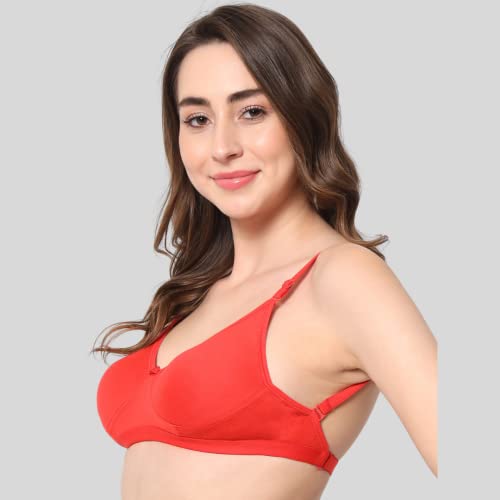 Image of Be-Wild Full Coverage Non Padded Backless Transparent Strap Bra for Women and Girls /Ladies /Black /Cotton /Casual /t-Shirts /Everyday /Regular /Bras