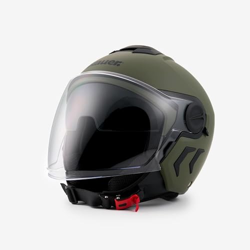 MAGIC MOTOR Casco Blauer HT Demi Jet DJ01 Mono verde mate M