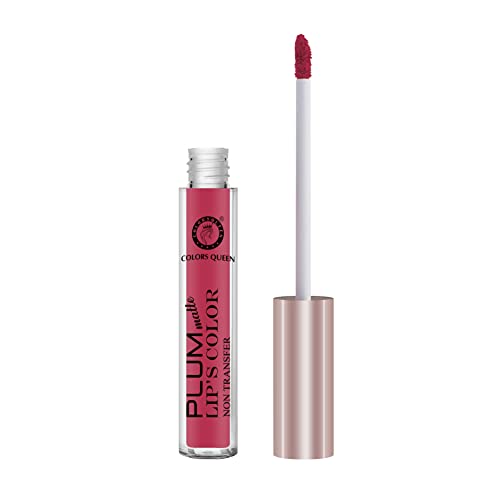 Image of Colors Queen Plum Matte Non Transfer, Water Proof, Liquid Lipstick, (23 - Crazy Pink, 7ml)