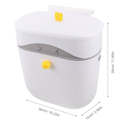 Caneca de basura colgante para cocina con tapa blanca miniatura 2