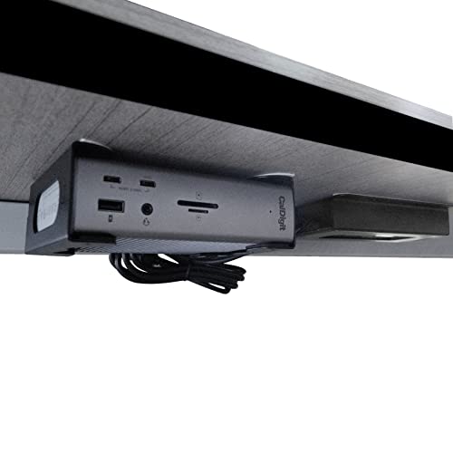 Under Desk Holder for Thunderbolt 4 Dock/Thunderbolt 3 Dock and Power Cable, Under Desk Iron Storage Rack for TS4 / TS3 Plus, No Drill, Easy Install with All Hardware Included - Cosy Home Interiors Under Desk Holder for Thunderbolt 4 Dock/Thunderbolt 3 Dock and Power Cable, Under Desk Iron Storage Rack for TS4 / TS3 Plus, No Drill, Easy Install with All Hardware Included - Image 2