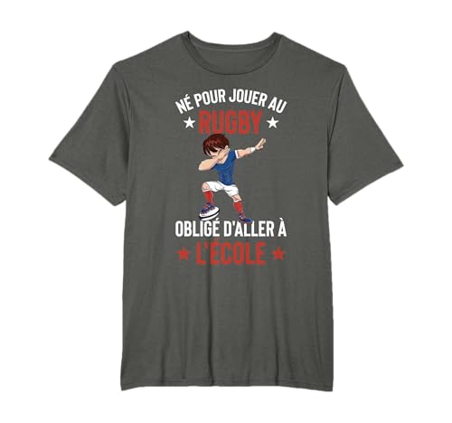 Sportif Joueur De Rugby Cool Enfants Né pour Jouer Au Rugby T-Shirt