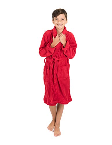 Leveret Kids Robe Boys Girls Bathrobe Shawl Collar Fleece Sleep Robe Size 4-14 Years3