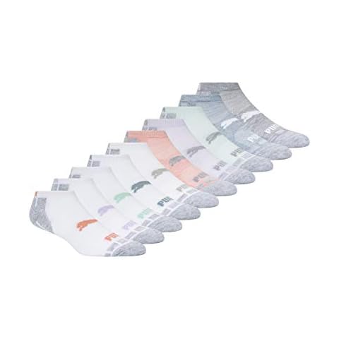 PUMA Girls' Low Cut Athletic Socks 10 Pack Cover
