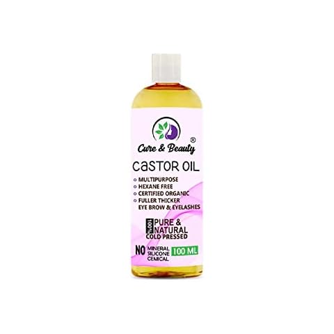 AFRO Castor Oil for Hair Growth Eyelashes (100ml) - 100% Pure&Natural Cold Pressed Castor Oil for Eyelashes,Hair Growth,Beard,Body,Face,Skin Care,Nail - DIY Carrier Oil Cover