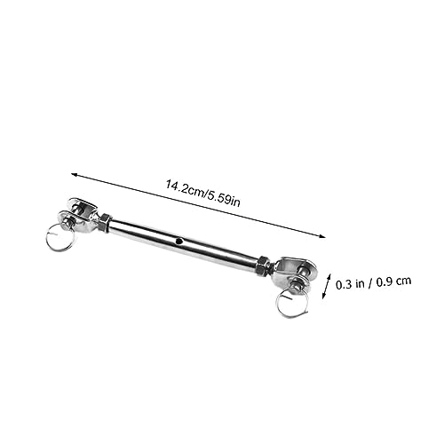 PartyKindom 2pcs Tensores de Acero Inoxidable para Cables, tipo Quijada, para Tensión de Cables y Cuerdas, Diseño de Acabado Suave para Uso Profesional miniatura 2