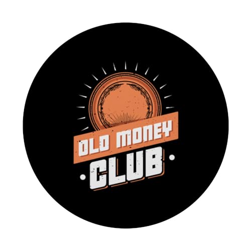 Old Money Club Aesthetics Millionaire Billionaire Rich PopSockets Swappable PopGrip, Black - Image 3