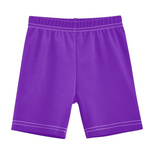 Purple Cartwheel Shorts for Girls Bike Shorts Breathable Under Dress Dance Short Size 8