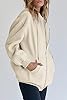 Jhsnjnr Womens Casual Long Sleeve Sweatshirt Fashion Oversized Y2K Hooded Jackets Zip Up Hoodies Beige #1