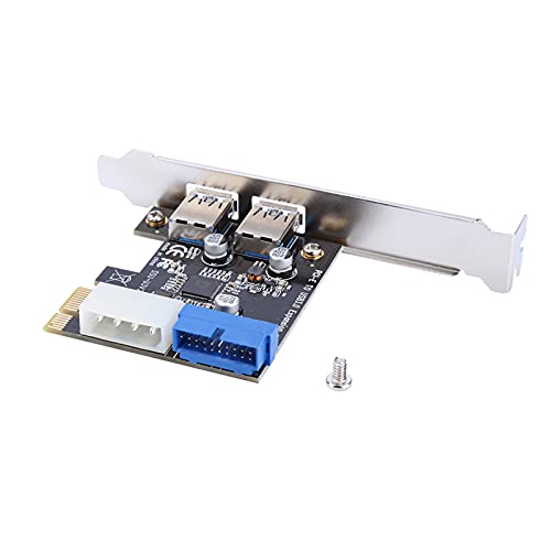 Image of YUYTE PCIe to USB 3.0 Expansion Card, Easy to Install with 2 USB 3.0 Ports 5Gbps Transfer Rate, Compatible with 7 8 10, for PCIe x1 x4 x8 x16 Slots