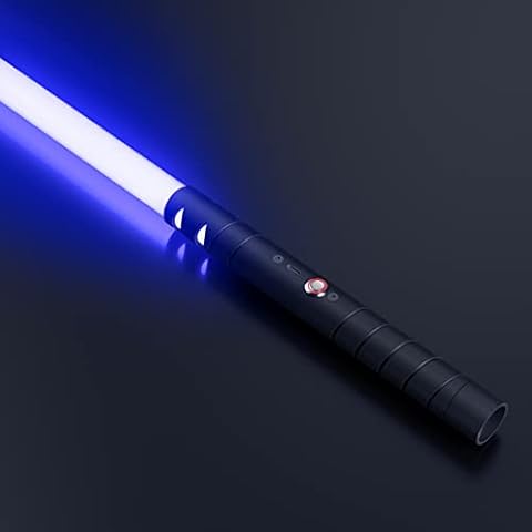 JvmuSaber Lightsaber-Toy Fx-Saber Dueling-Force RGB-Sword - Type-C Rechargeable Metal Hilt Force Fx Dueling 15 Colors Real Lightsaber for Adults Metal Hilt Three Sound Mode (Black) Cover