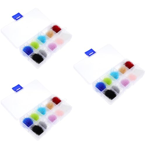 FOMIYES 30pcs Removable Nail for Manicure Plush Faux Fur Decorative Accessories Easy to Attach Remove for Home Use Nail Salons
