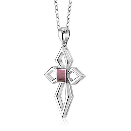 Gem Stone King Keren Hanan 925 Sterling Silver Cross Pendant Necklace with Jerusalem Nano Bible New Testament and 18 Inch Silver Chain3
