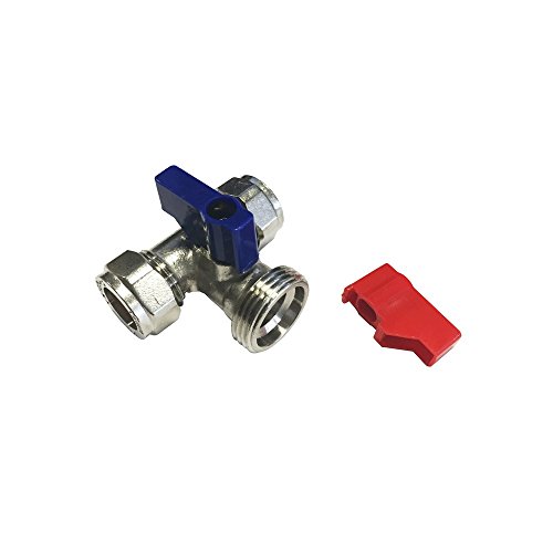 Maddocks 64-ta-07 Universal 180 ° en T válvula grifo: acoplamiento de compresión para tubos de cobre 15 mm (3/4 "x 15 mm),