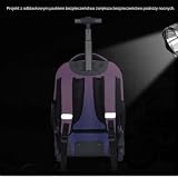 BOZONLI Trolley plecak na kółkach, torba na laptopa, wodoszczelna torba na laptopa, dla dziewczynki, chłopca, plecak z kółkami, tornister dla nastolatków, Różowo-fiołkoworóżowy, 32cm × 21cm × 46cm
