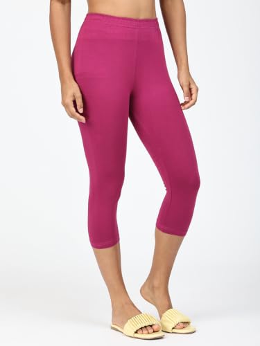 Image of Robinbosky Premium Stretchable Cotton Capri Legging for Women | Suitable for Formal wear & Casual wear | High-End Elastic Makes. The Leggings Squat Proof and Durable for Travel, Yoga, & Workout.