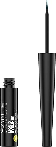 Sante Naturkosmetik Delineador líquido 01 Negro, delineador líquido en Negro, Punta de Fieltro Fina Especial, Maquillaje Natural, Vegano, 3, 5 ml