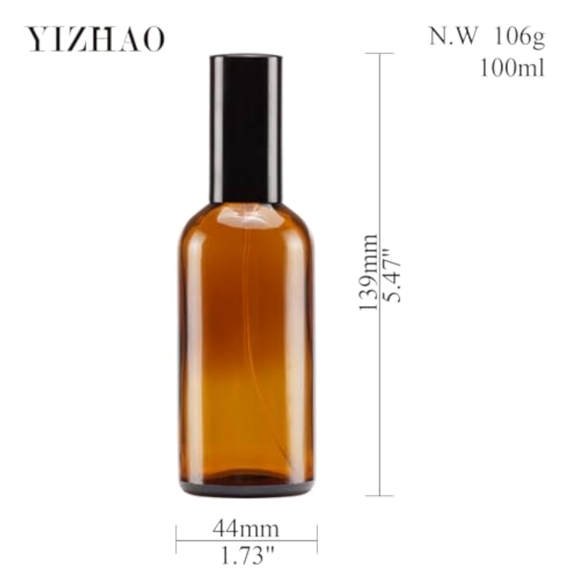 4oz Amber Glass Spray Bottle for Essential Oil, Empty Small Spray Bottle