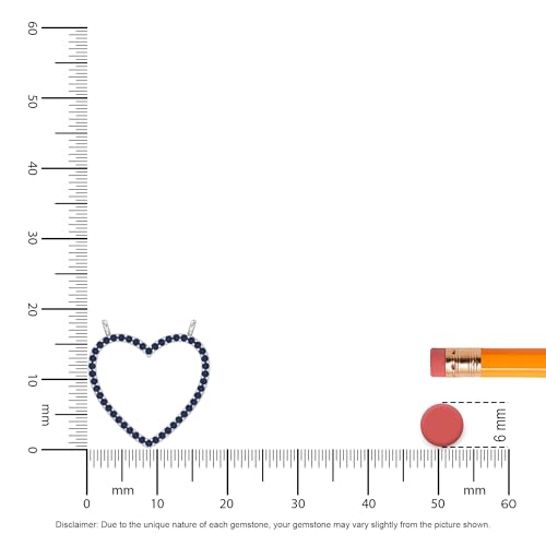 Natural Gemstone Heart Shape Pendant Necklaces for Women in Silver/18K Yellow/Rose Gold Vermeil, Birthstone Jewelry Gifts for Her Birthday, Anniversary, Christmas, Mothers Day, Graduation, Valentines3