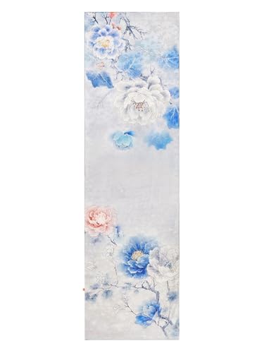 Écharpe en soie pivoine HangErFeng, le cadeau de luxe idéal avec son bord artisanal