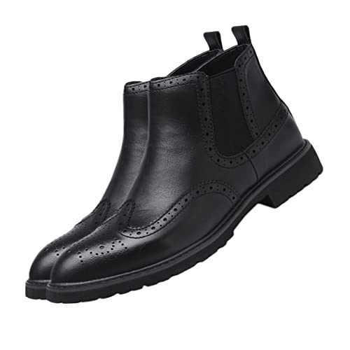 GLSTOY 1 Par Botas De Hombre Zapatos De Los Hombres Botas De Trabajo Para Hombre Botas De Hombre Botas Antideslizantes Hombre Botas Masculinas De Moda Botas Para Hombres Black