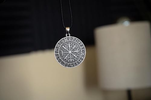 1PCS Norse Viking Necklace For Men Compass Vegvisir Necklace Talisman Jewelry, Mens Viking Gift3