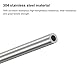 QUARKZMAN 304 Edelstahl Rohr 7mm Außendurchmesser Runde Nahtlose Edelstahlrohr 1,5mm Wandstärke Edelstahl Gerade Rundrohr 250mm Länge Silber Metallrohr für Industrie Heim Gartendekoration